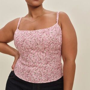 Reformation Hattie Linen Top - Rosin